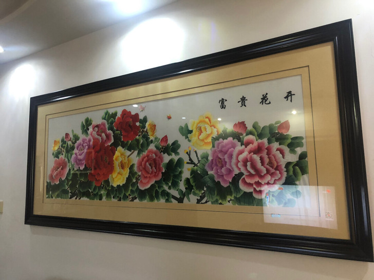 客厅装饰刺绣画