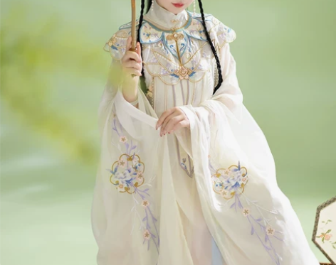 原创芸梦溪杏林微雨云肩汉服女明制交领中国风...