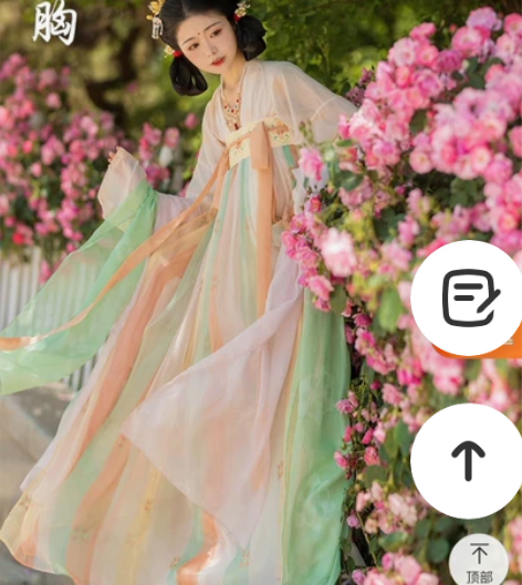 【出】山海记【蔷薇花事】唐风间色裙 梦幻渐...