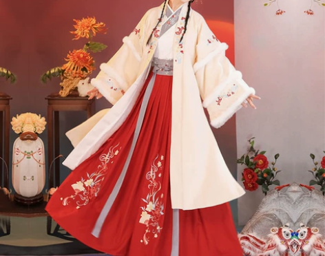 茗月萱【慕雪橙橙】原创汉服女秋汉元素宋制直...