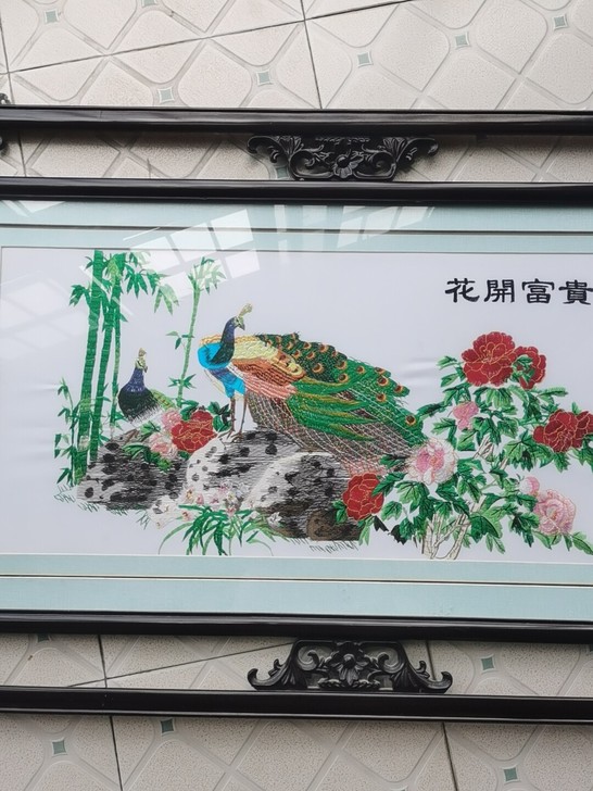 苏绣手工刺绣画工艺品，尺寸97*57公分，...