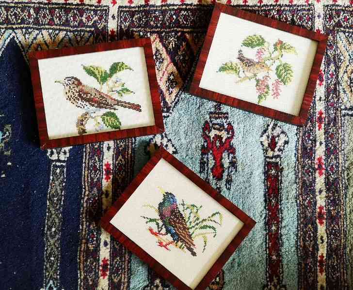 #特价#西洋Vintage刺绣画摆设挂件西...