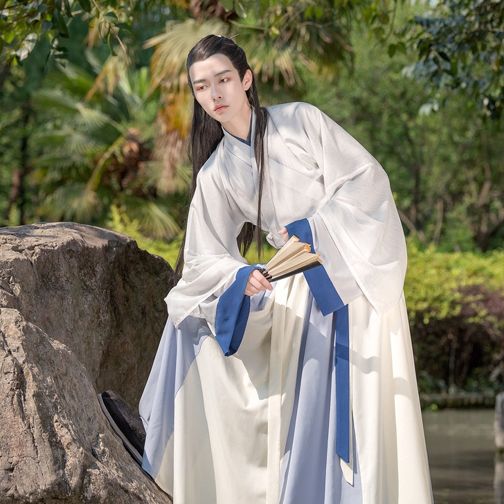 绚妃原创汉服寻陌莫辞晋制交领三件套齐腰一片...