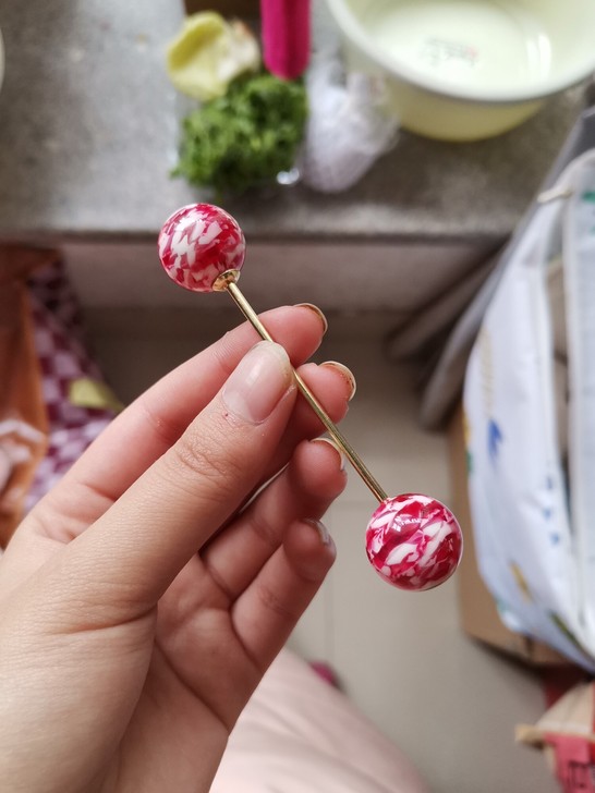 发簪日系 草莓棒棒糖发簪