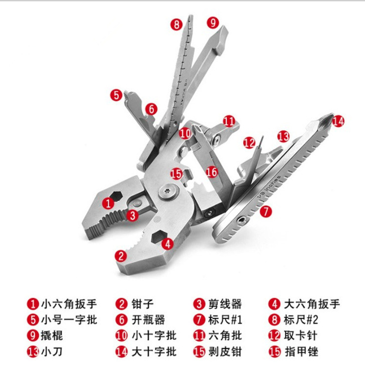 25合1多功能组合钳子随身工具折叠螺丝刀户...