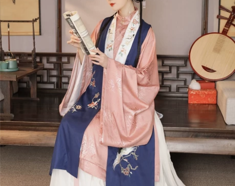 裳云兮汉服 原创(水夜香合)竖领大襟衫马面...