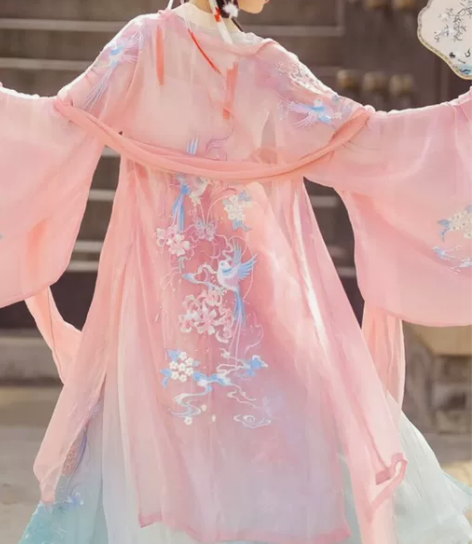 裳云兮汉服 原创肥啾女对襟齐腰襦裙重工