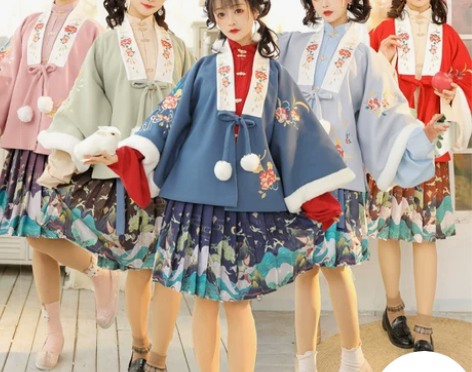 裳云兮月潮生汉服汉元素女正品原创眀制半袖披...