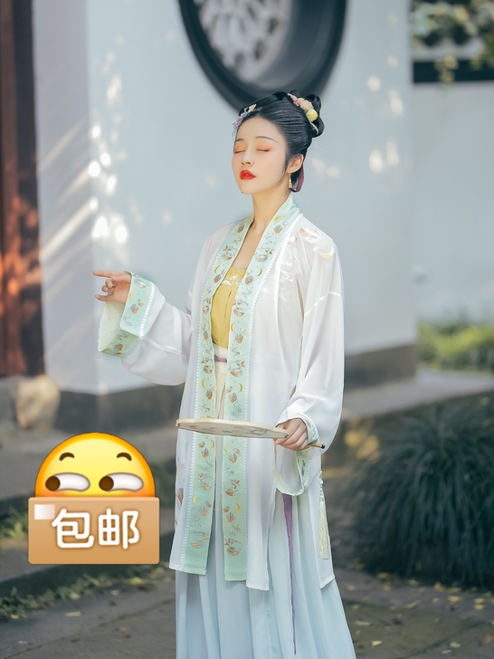 南巷瑾夏贝阙宫日常改良宋制汉服三件套飞机袖...