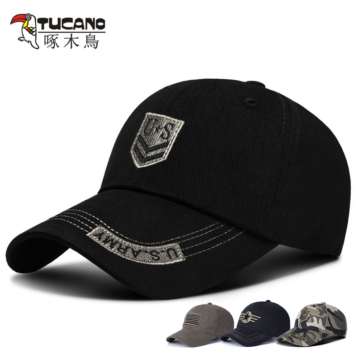全新包邮啄木鸟帽子男士秋冬太阳帽户外棒球帽...