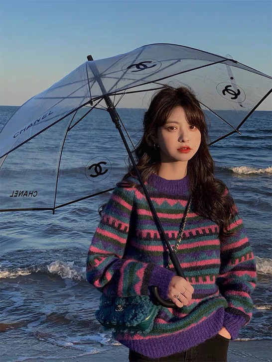 范智乔重工复古风毛衣女秋冬古着感宽松外穿加...