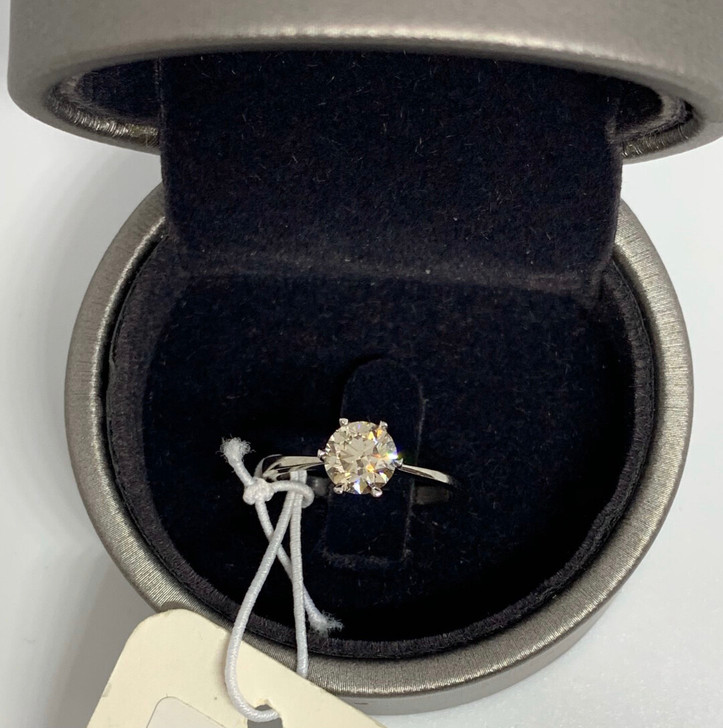 新绝一克拉铂金钻石戒指