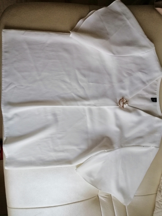 白色雪纺衫，实体店购买，穿过一两次，一直在...