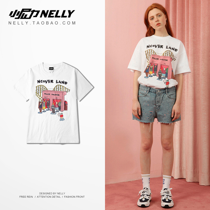 原创潮牌欧美街头情侣短袖T恤 日系死飞男女...