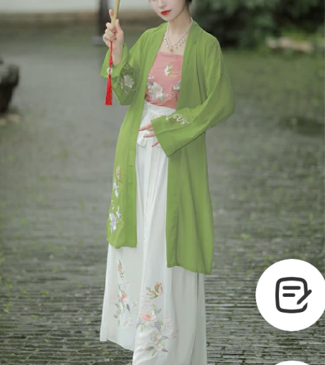 妃亦坊宋制汉服 出图上的绿色褙子，s码几乎...