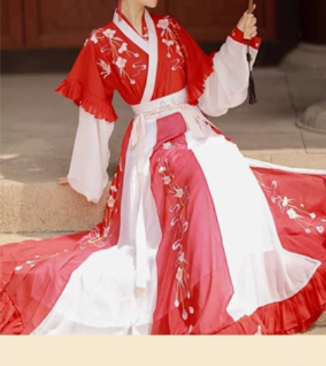 妃亦坊原创汉服女【蝶悦色】晋制半臂中国风交...