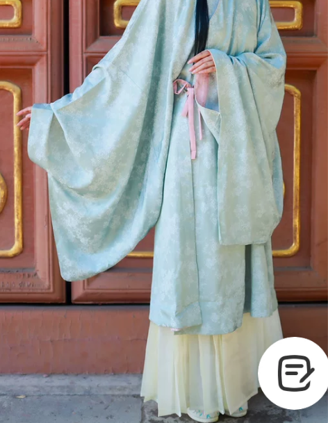 雅望汉服女暗纹纯色汉服晚明风明制竖领斜襟长...