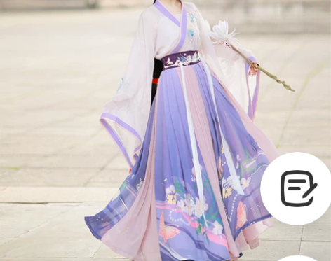 蝉佩紫韵原创汉服女装魏晋风交领齐腰襦裙刺绣...