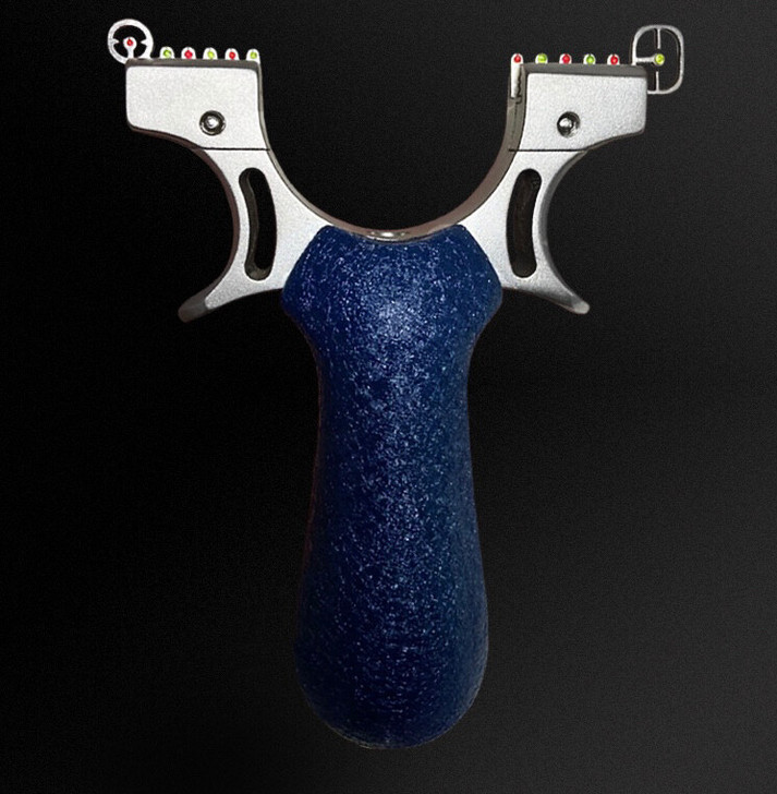 新款小象铝柄扁皮筋弹弓不锈钢高精度户外精准...