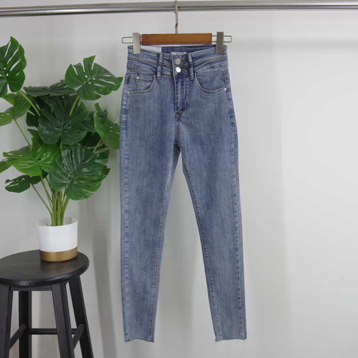 kalanxiu卡蓝秀5252高腰两粒扣牛...