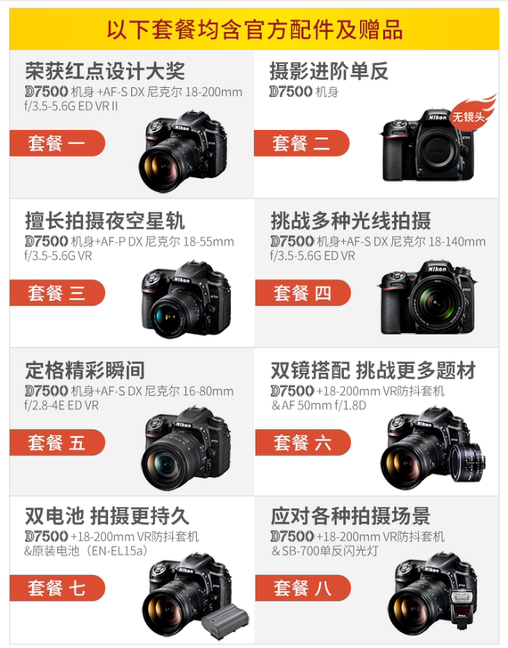 Nikon/尼康D7500系列单反照相机专...