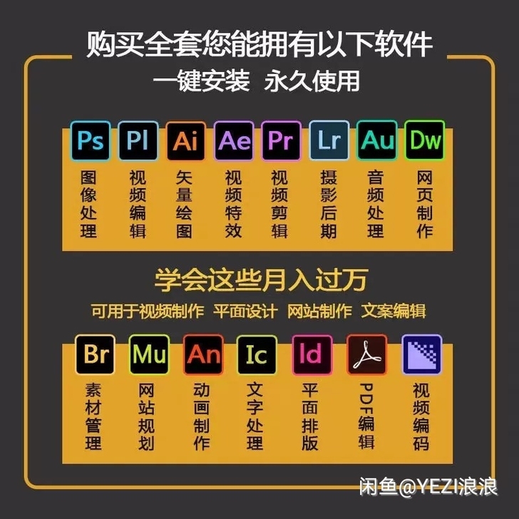 PS正版软件安装 AI PR AE全套中文...