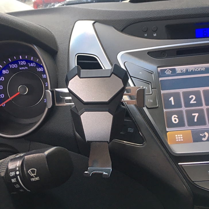 汽车车载手机支架处理重力感应出风口式重力支...