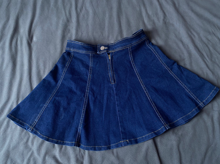 甜美a字牛仔伞裙 百搭