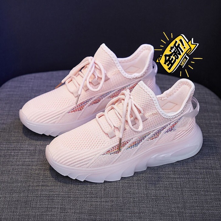 清仓处理！夏季透气飞织鞋女2021新款运动...