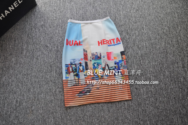 限特」摩登女人味 KE*织锦提花图案铅笔裙...