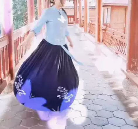 正版汉服 九曲阑珊原创 合欢 秋冬下裙，L...