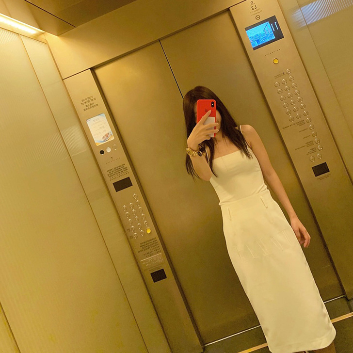kingbommm 2019新款夏白色铅笔...