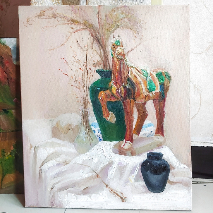 美院油画专业 现场写生静物（纯手绘）作品尺...