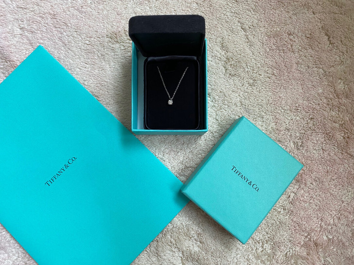 Tiffany铂金钻石项链