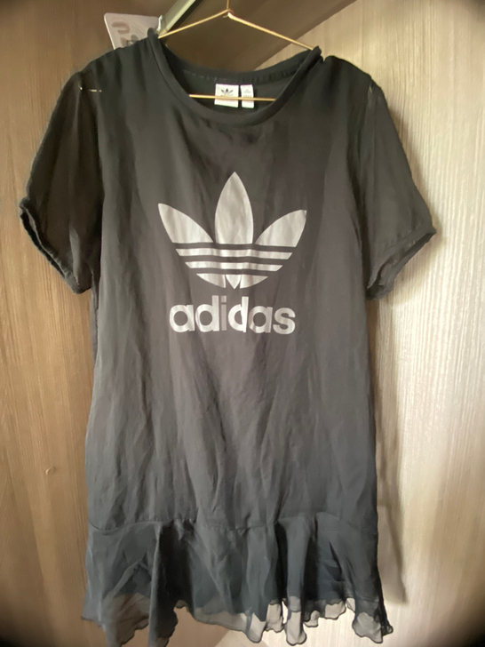 Adidas三叶草连衣裙 黑色连衣裙 运动...