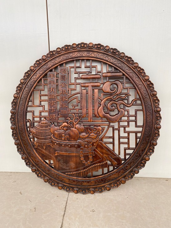 低价捡漏东阳木雕挂件香樟木头雕刻画工艺品中...