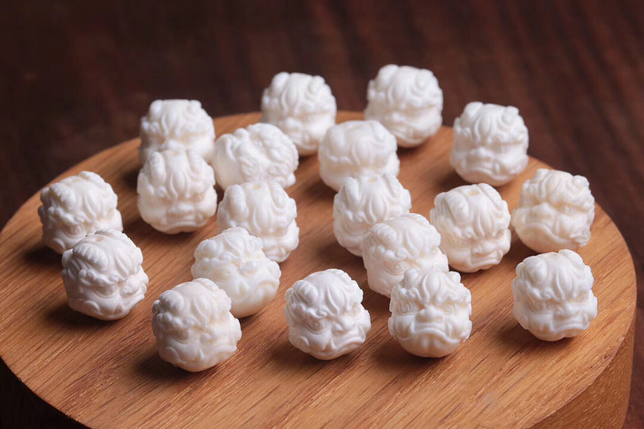 冰料猛犸兽面单珠配饰配件 猛犸吊坠挂件 文...