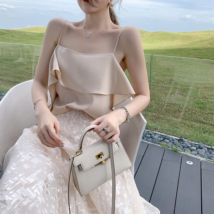 ByYou  2019夏新款百搭黑色吊带衫...