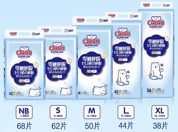 卡兰熊老版环贴纸尿裤75一包,需要的可以私...