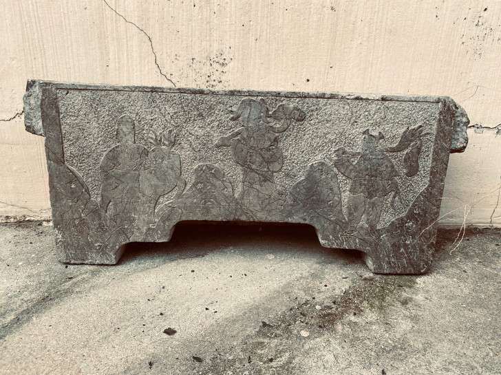 明清老石牌匾，福禄寿，老石头，石雕刻画传神...