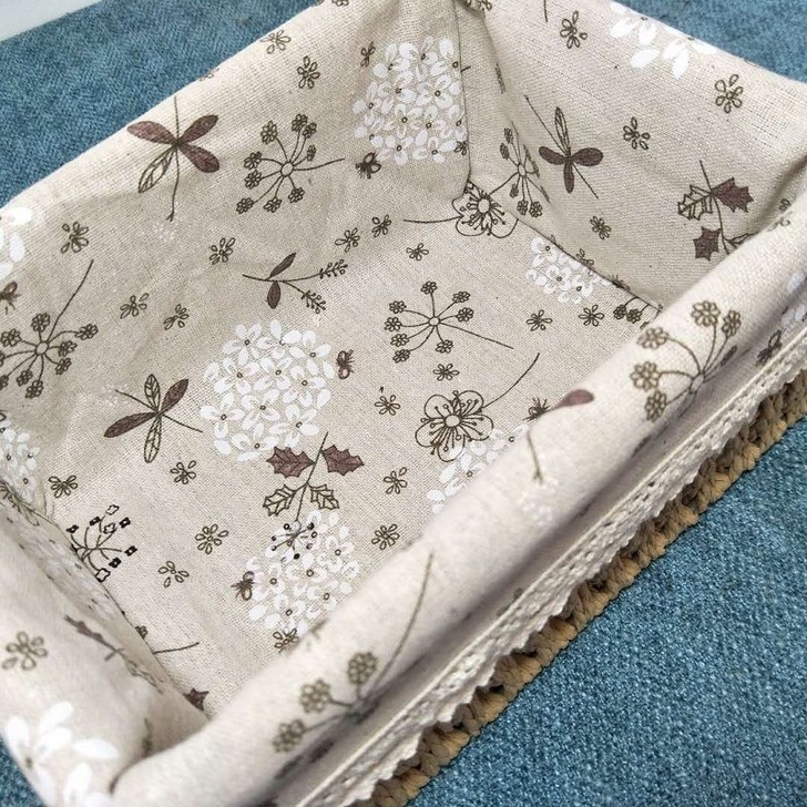 草编收纳筐纸柳藤编收纳篮桌面收纳盒化妆品茶...