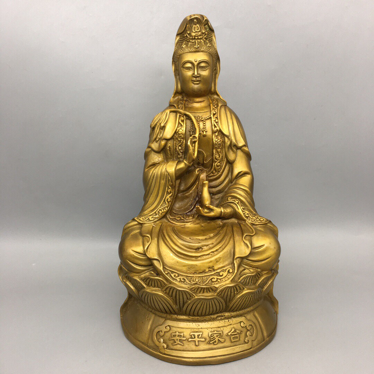 铜佛像柳枝观音