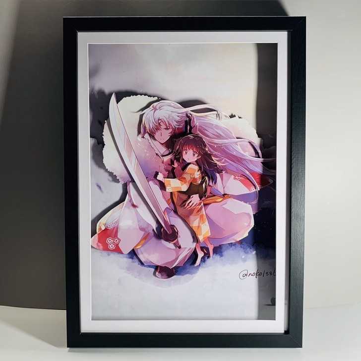 犬夜叉杀生丸装饰立体画，手工画，手办男生日...