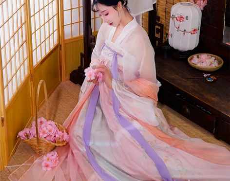 都城南庄原创绣花印花齐胸襦裙汉服上襦下裙两...