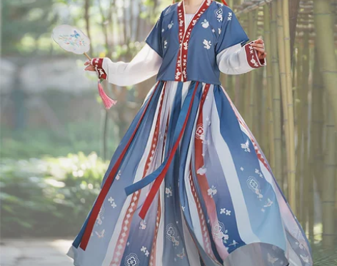 御篇原创汉服女【初秋】唐制褙子半袖圆领衫齐...