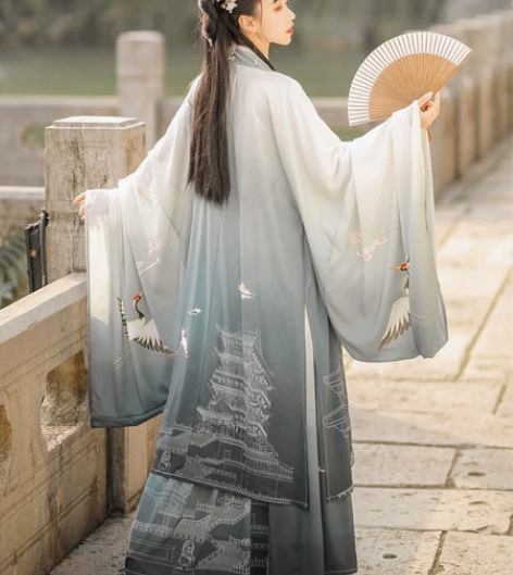 滕王阁汉服女正品原创中国风晋制齐腰襦裙魏晋...