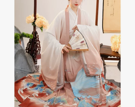 凤凰曲汉服女正品原创魏晋风齐腰襦裙晋制白菜...