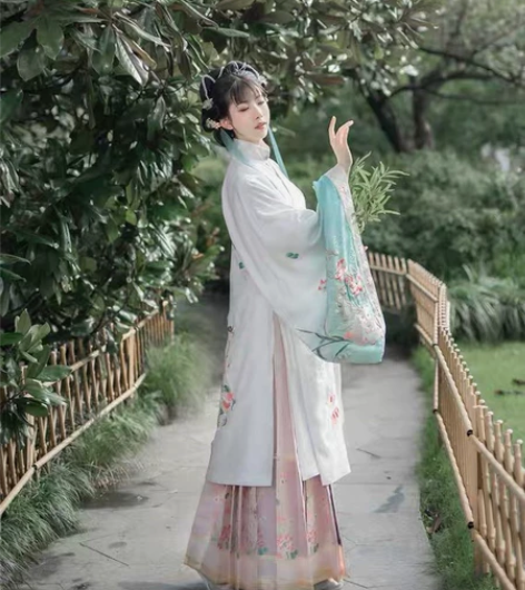 【包邮】桃花序【兰芝兔】汉服明制立领长衫马...