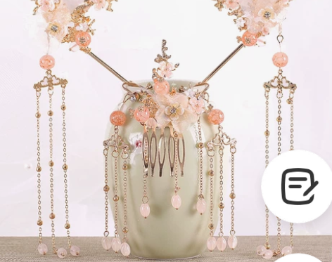 实体店不开了、清一批发钗步摇汉服发饰全新套...