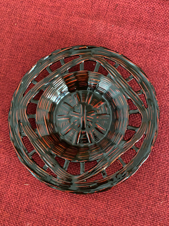 藤编 漆器 杯托 杯垫 大漆 全新 5枚!...